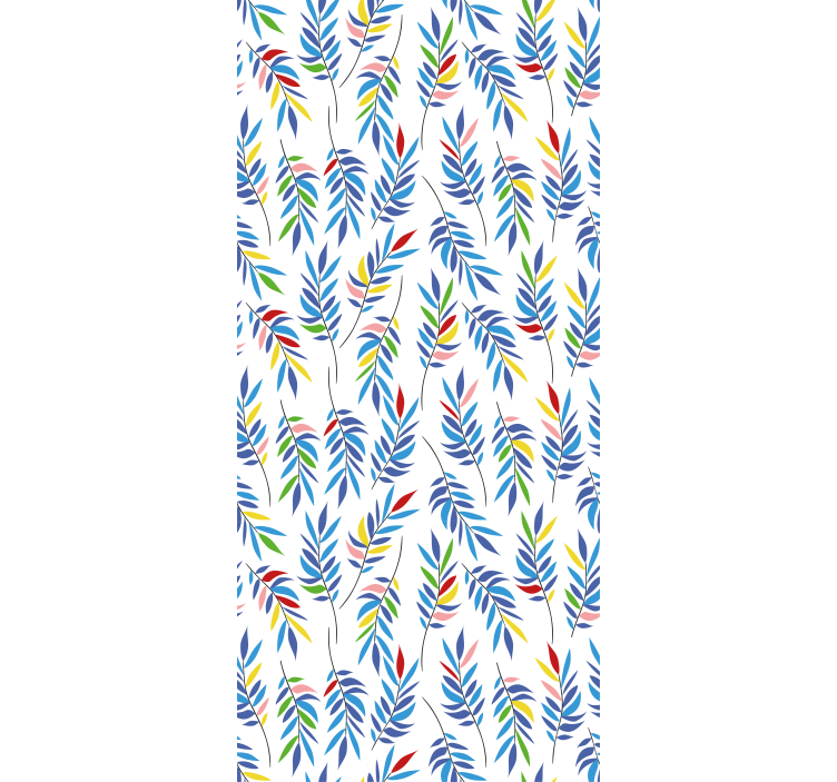 Colorful leafy pattern blind flowers - TenStickers