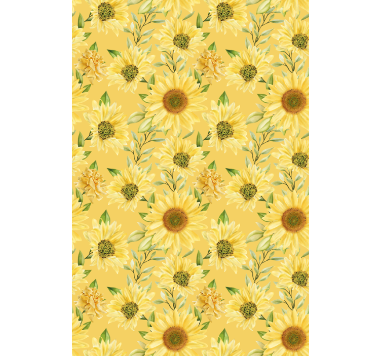 Sunflower garden pattern blind flowers - TenStickers