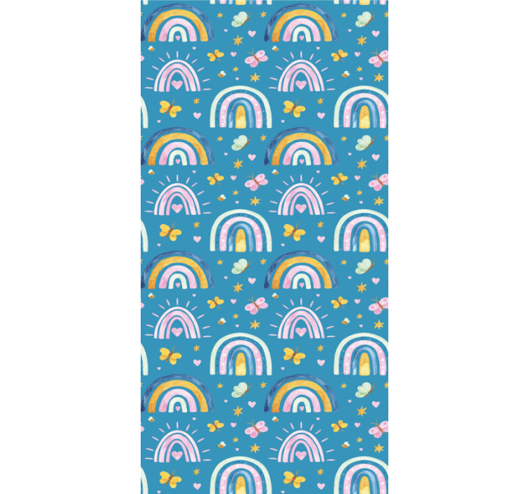 Rainbow butterflies design blind kids - TenStickers