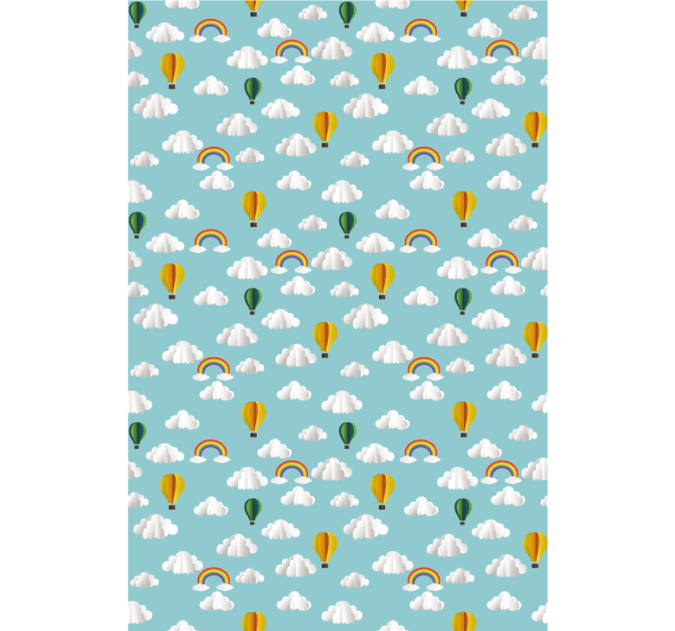 Air balloons and rainbows cloud roller blind - TenStickers