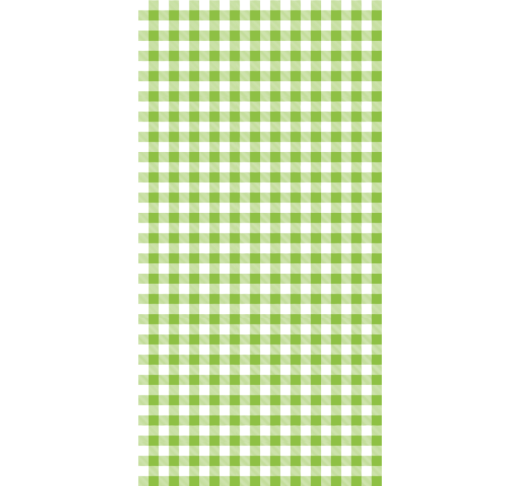 Green checkered pattern blinds in a kitchen - TenStickers