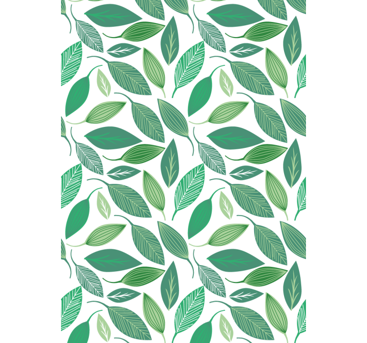 Lively Green Leaves blind flowers - TenStickers