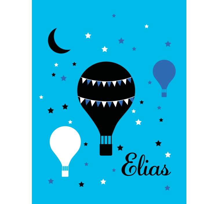 Black and blue balloons with stars Blind - TenStickers