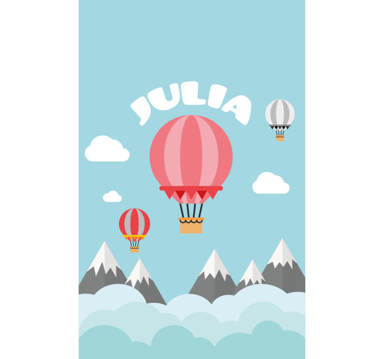 Hot air balloons with name blind kids - TenStickers