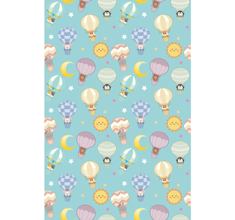 Hot air balloons and suns blind kids - TenStickers