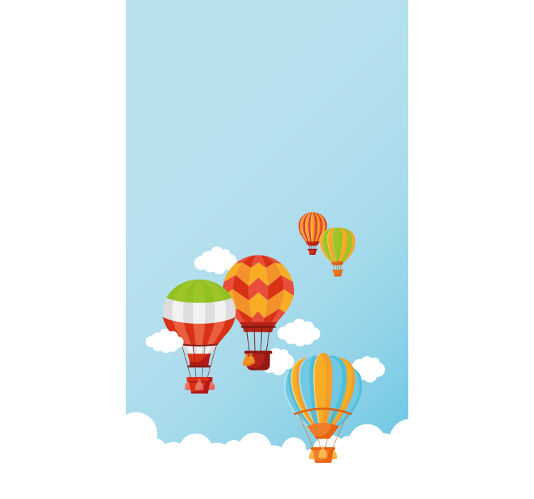 Colorful hot air balloons blind kids - TenStickers