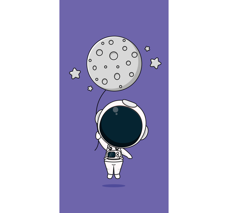 Astronaut holding moon fun blind - TenStickers