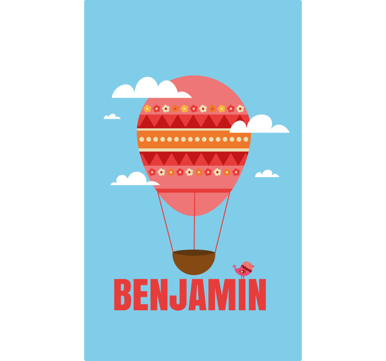 Blind kids hot air balloon with name - TenStickers