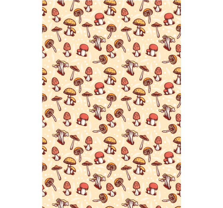 Mushroom forest pattern more blind flowers - TenStickers