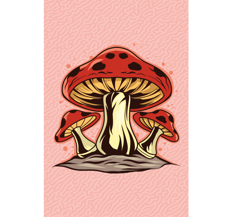 Vibrant Mushroom Trio blind flowers - TenStickers