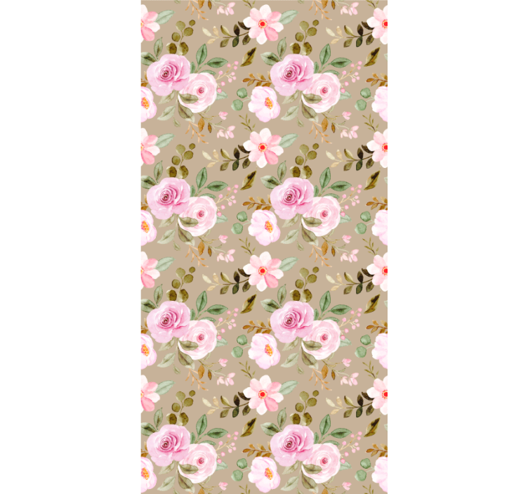 Floral blind with pink floral patterns - TenStickers