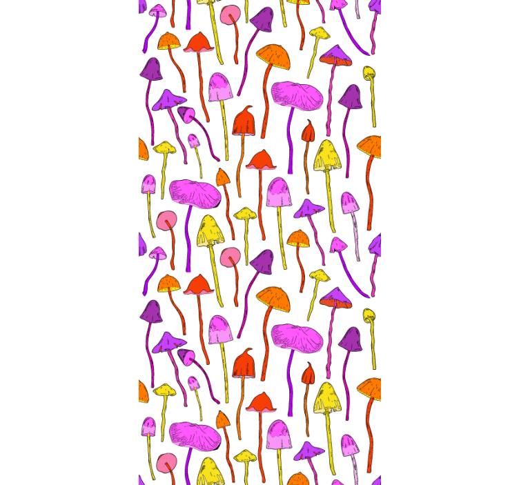 Lively mushroom theme more blind flowers - TenStickers