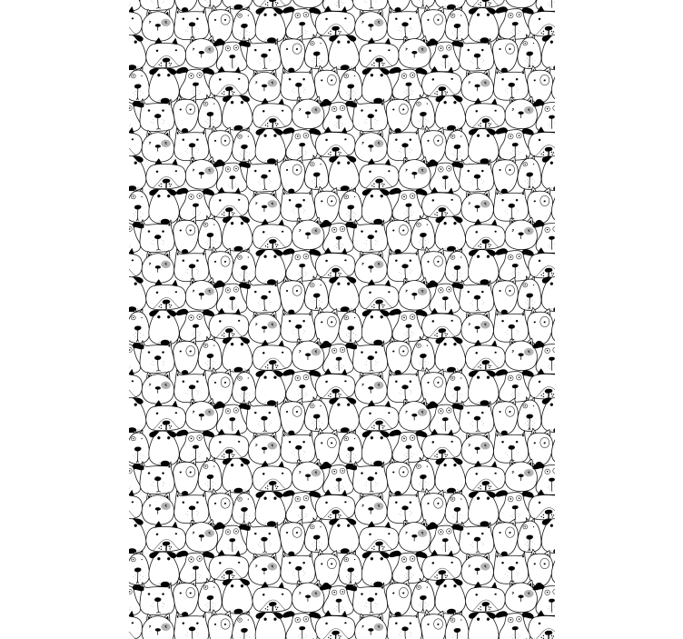 Black and white cats and dogs animal blind - TenStickers