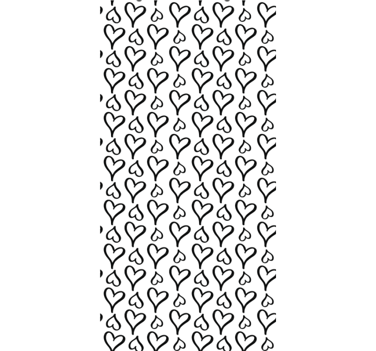 Black and white hearts romantic blind - TenStickers