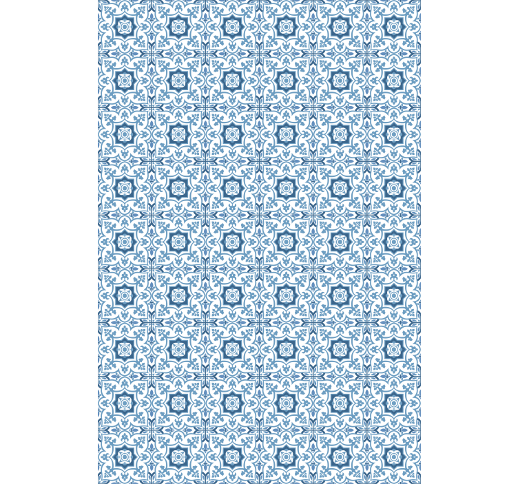 Complex blue tiles bathroom blind - TenStickers