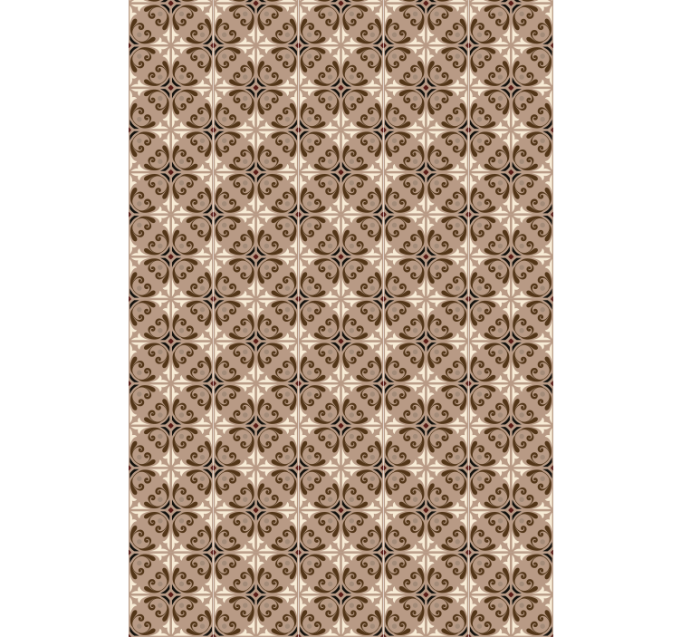 Brown geometric pattern pattern roller blind - TenStickers