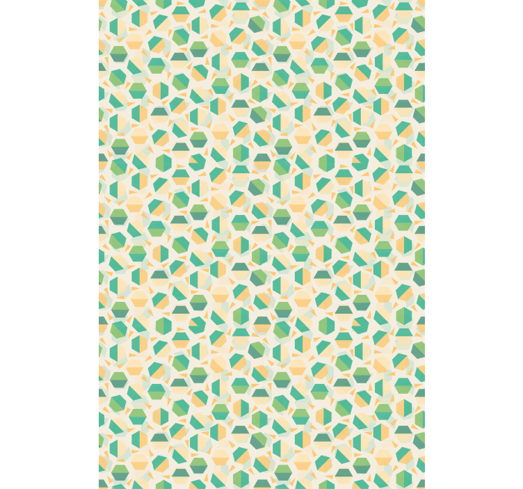 Green and Beige Hexagons other blind - TenStickers