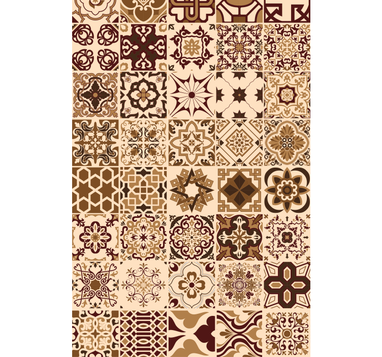 Geometric beige tiles other blind - TenStickers
