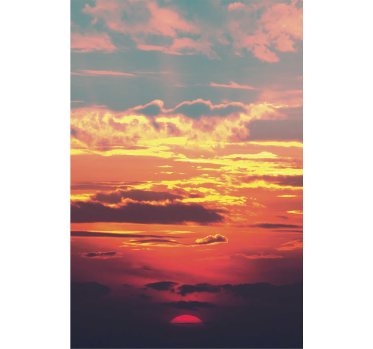 Serene Sunset View cloud roller blind - TenStickers