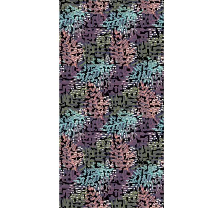 Foliage Patterned Design blind flowers - TenStickers