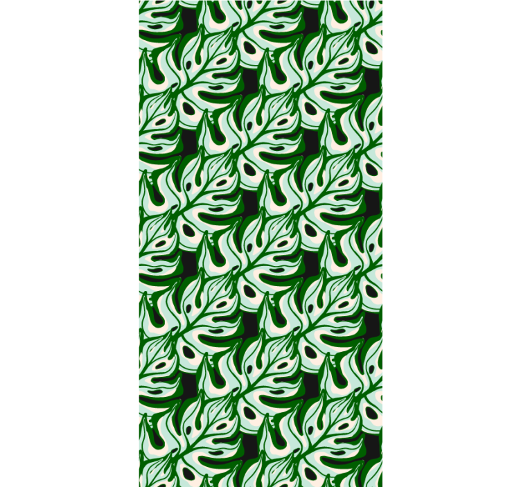 Lush Leaf Pattern blind flowers - TenStickers