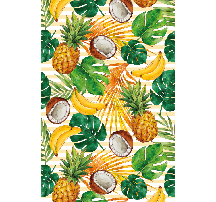 Tropical fruits design blinds in a kitchen - TenStickers