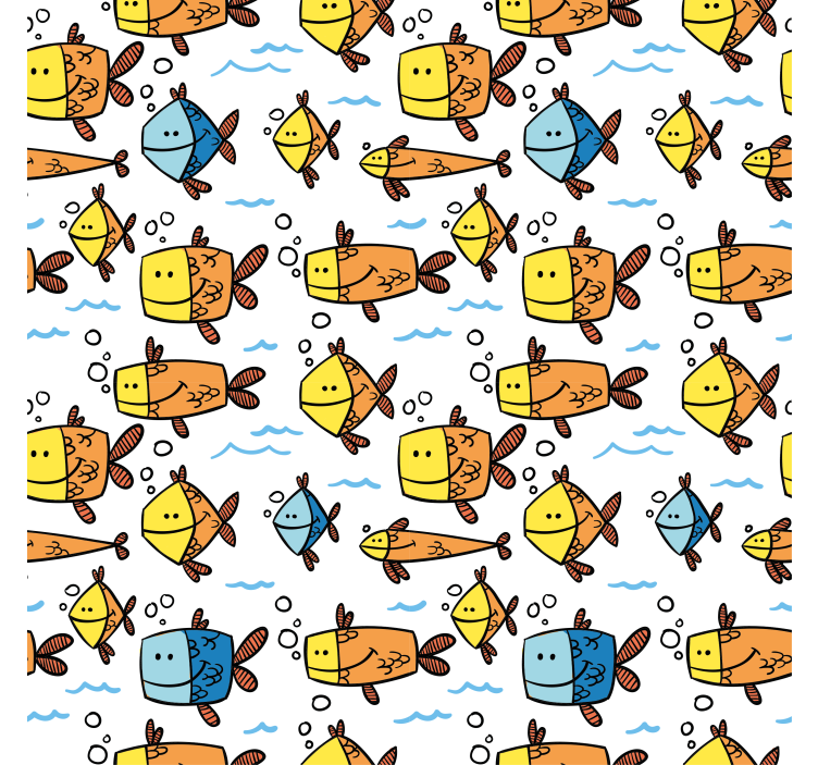 Fish Drawn Patterns other blind - TenStickers