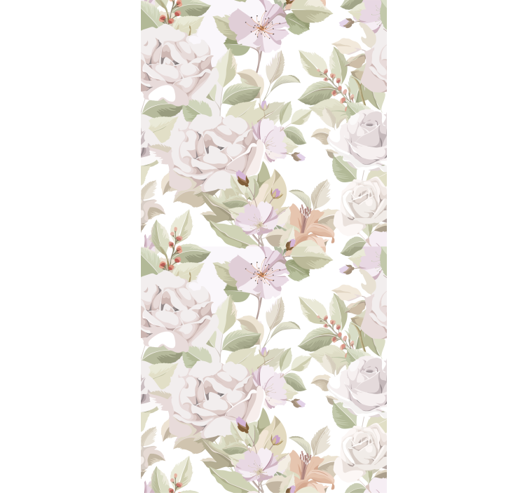 Graceful Botanical Composition floral blind - TenStickers