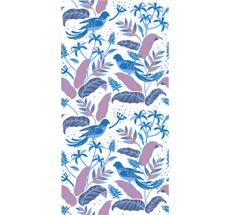 Tropical Bird and Foliage blind flowers - TenStickers