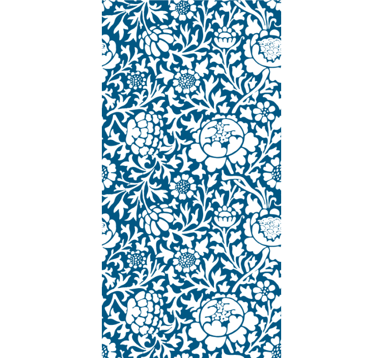 Blue vintage pattern floral blind - TenStickers