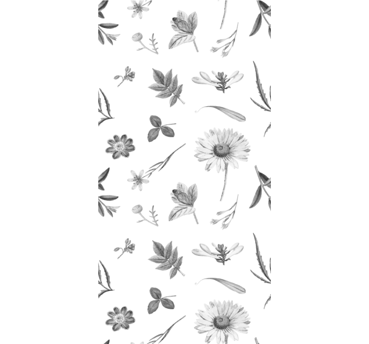 Botanical Garden Motif blind flowers - TenStickers