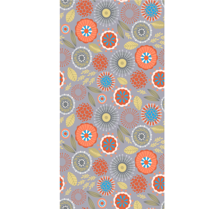 Blind flowers bright floral design - TenStickers