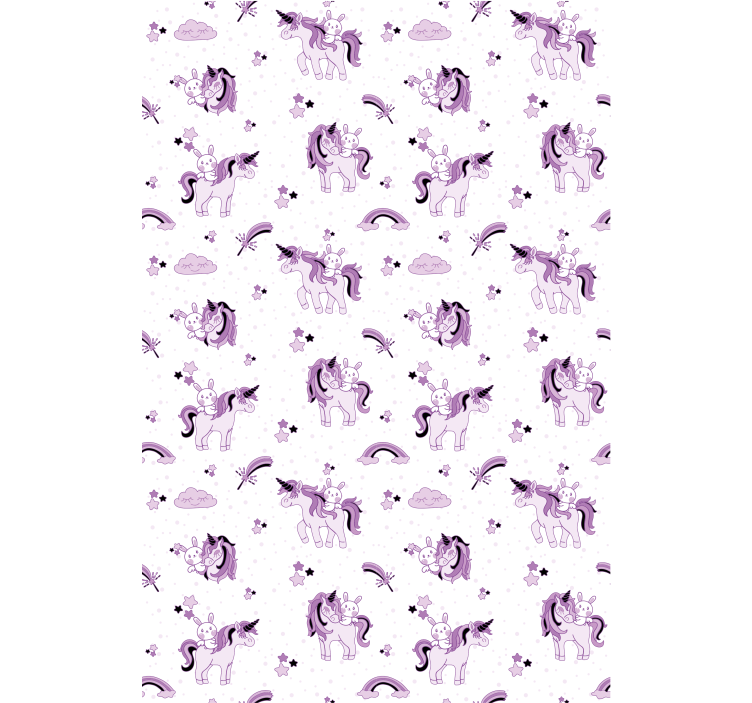 Fantasy purple unicorns blind kids - TenStickers