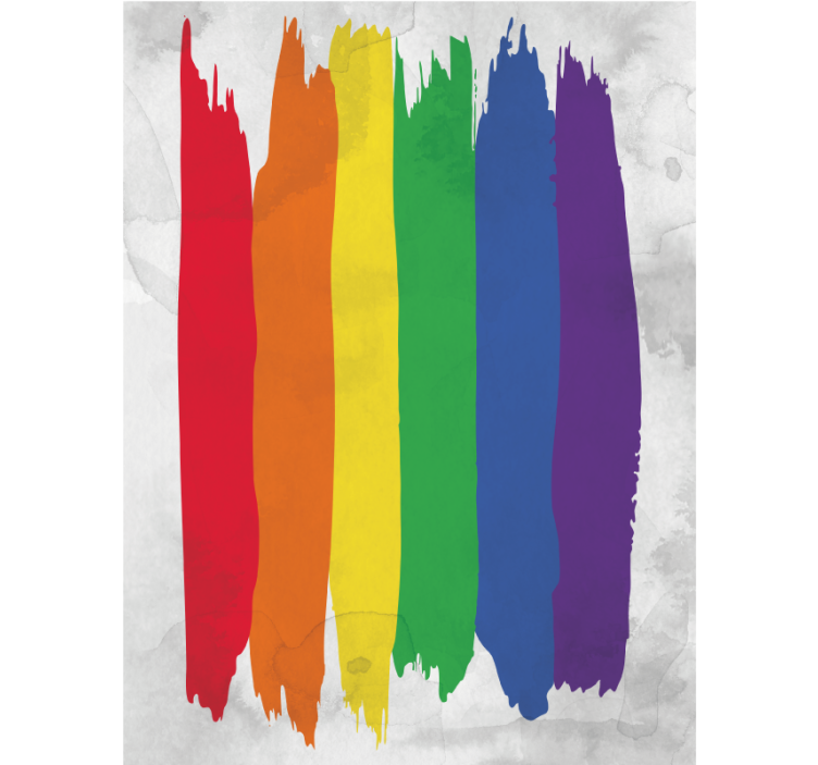 Rainbow brush stripes teenage blind - TenStickers