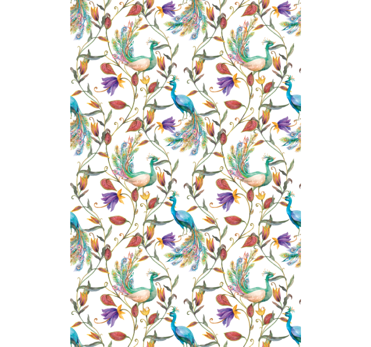 Elegant Peacock Floral blind flowers - TenStickers