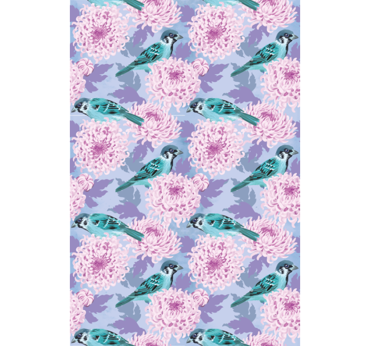 Birds Among Blooms blind flowers - TenStickers