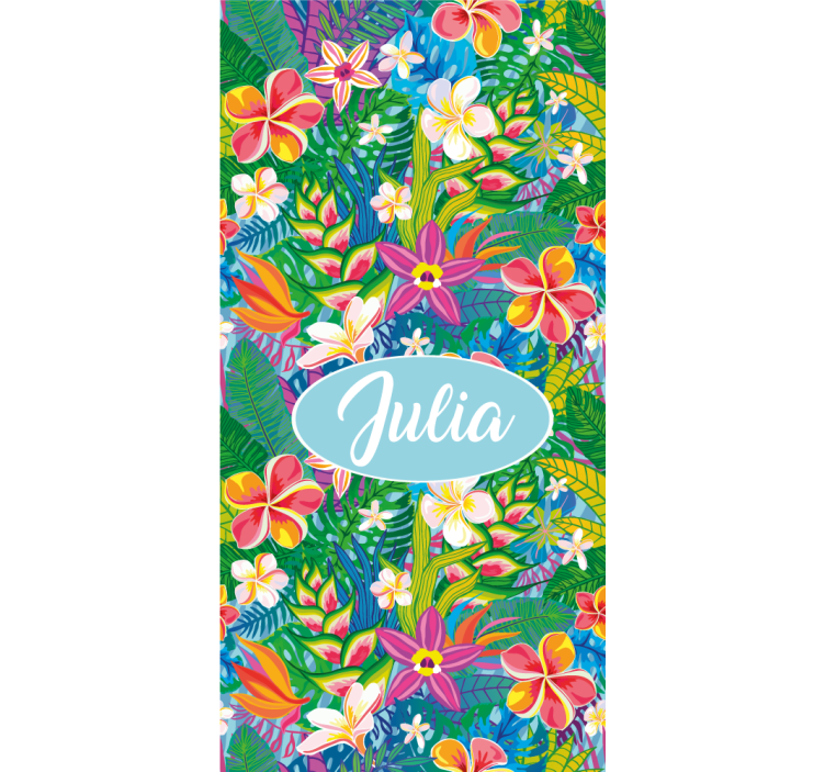 Tropical Floral Arrangement blind flowers - TenStickers