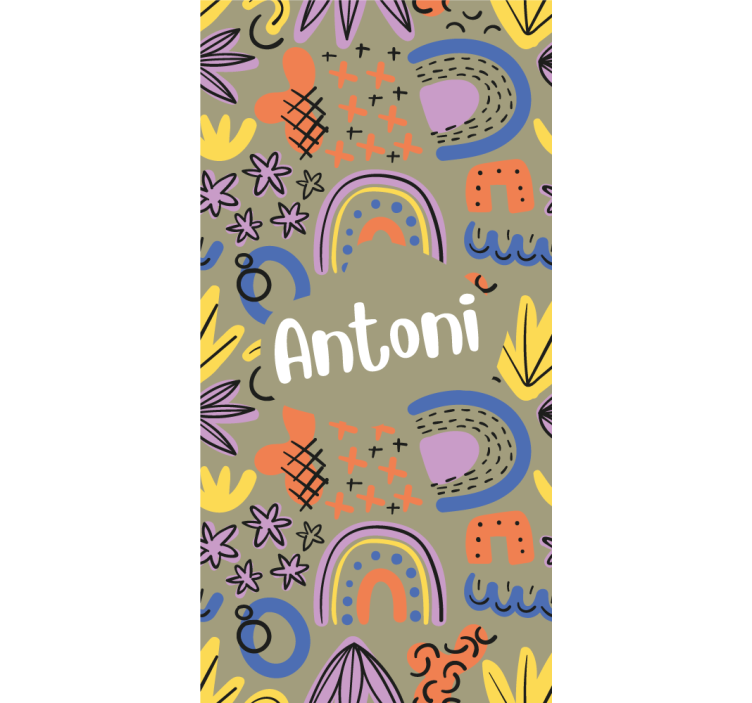 Geometric rainbows with name blind kids - TenStickers