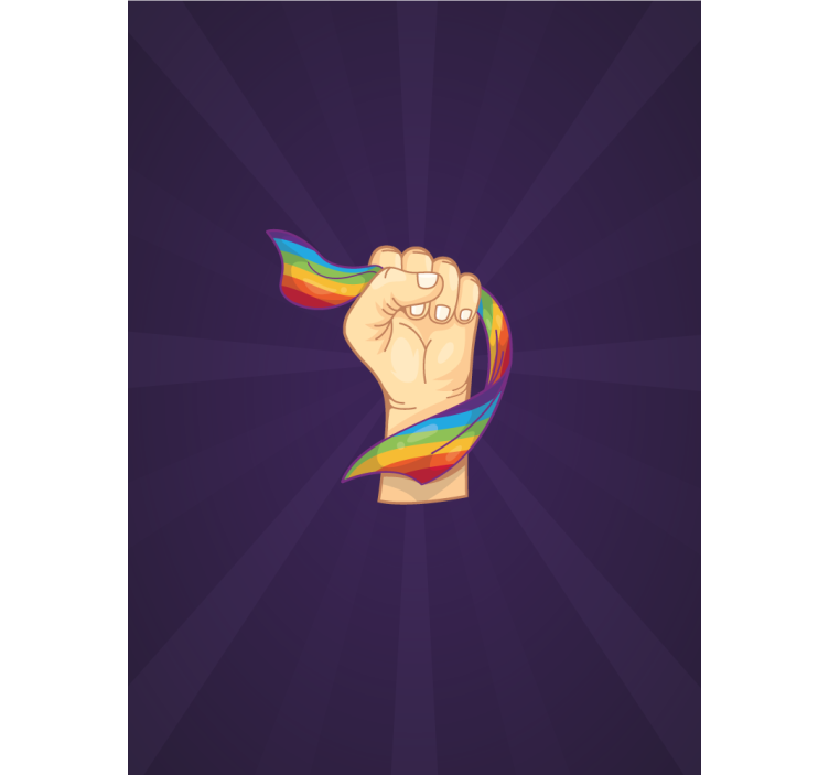 Fist holding rainbow blind original - TenStickers