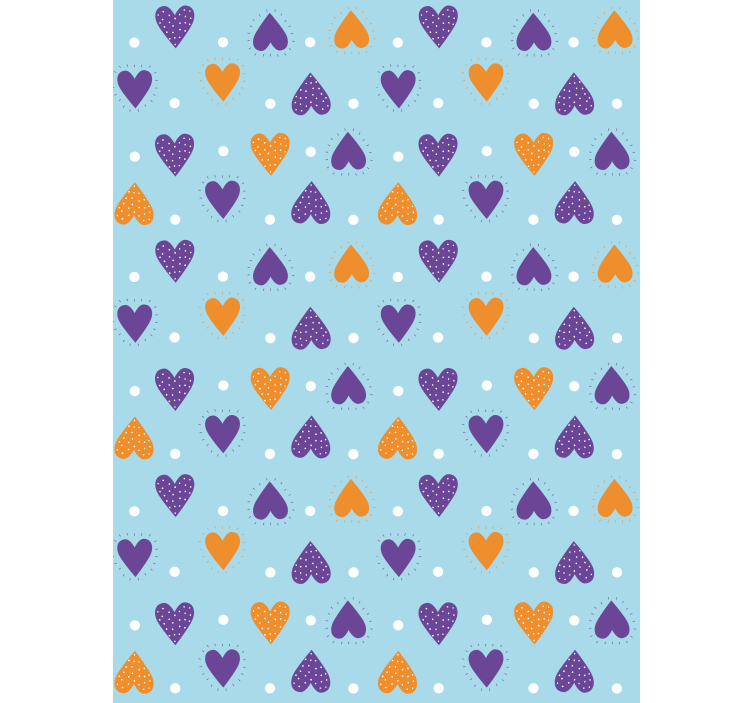Blue heart pattern romantic blind - TenStickers