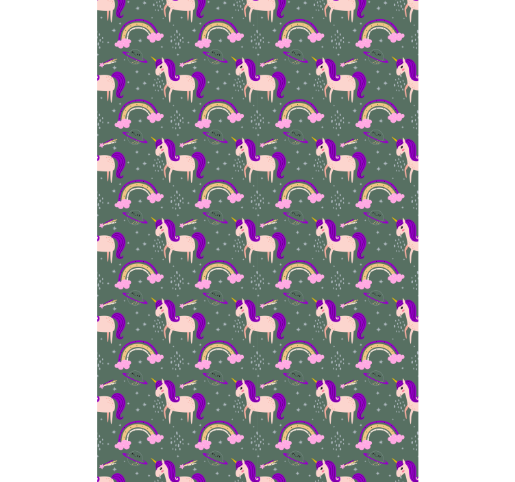 Purple unicorn pattern blind kids - TenStickers