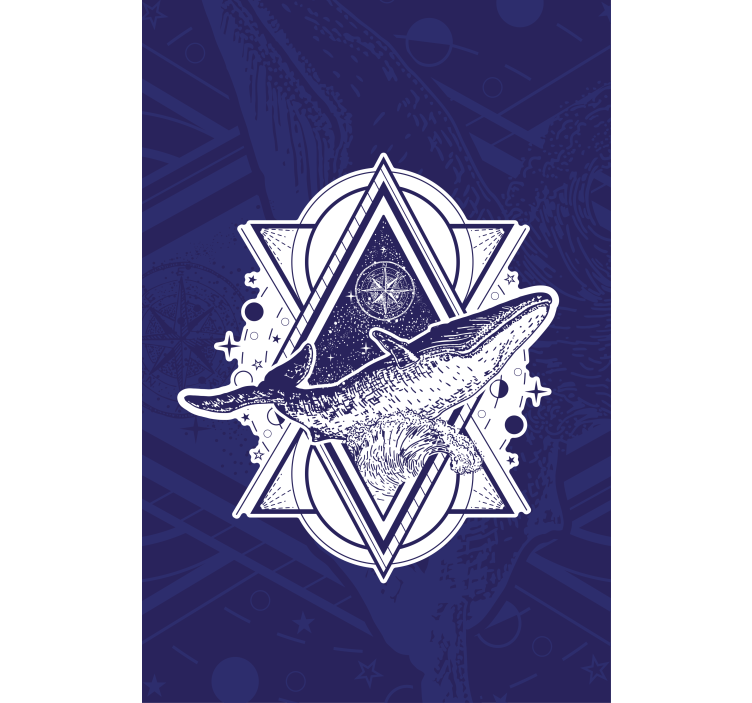 Massive whale silhouette animal blind - TenStickers