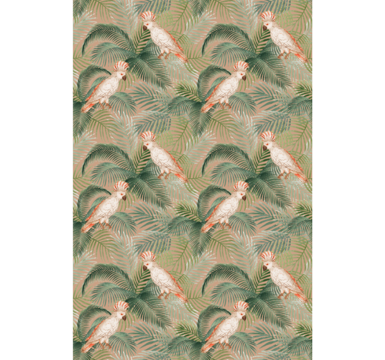 Cockatoo and Leaves animal blind - TenStickers