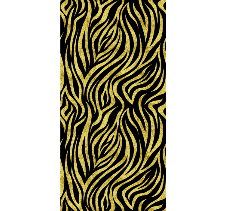 Stylised yellow tiger print more animal blind - TenStickers