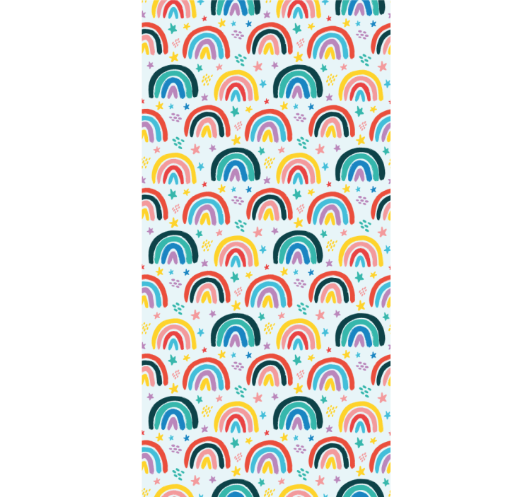 Blue rainbow patterns blind kids - TenStickers