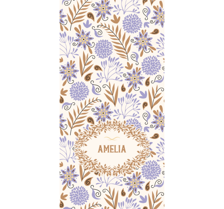 Floral blind custom floral design - TenStickers