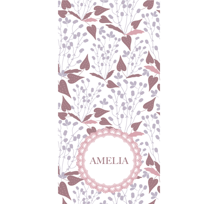 CUSTOM NAME FLOWER PATTERN blind flowers - TenStickers