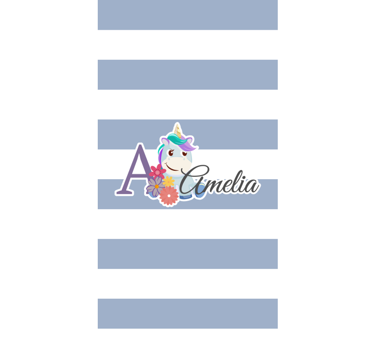 Unicorn name personalised blind kids - TenStickers