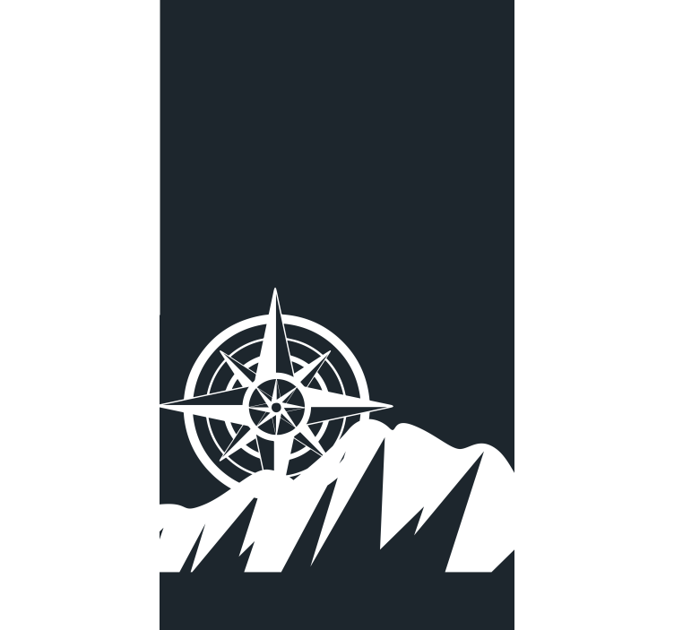 Mountain and compass Original roller blind - TenStickers