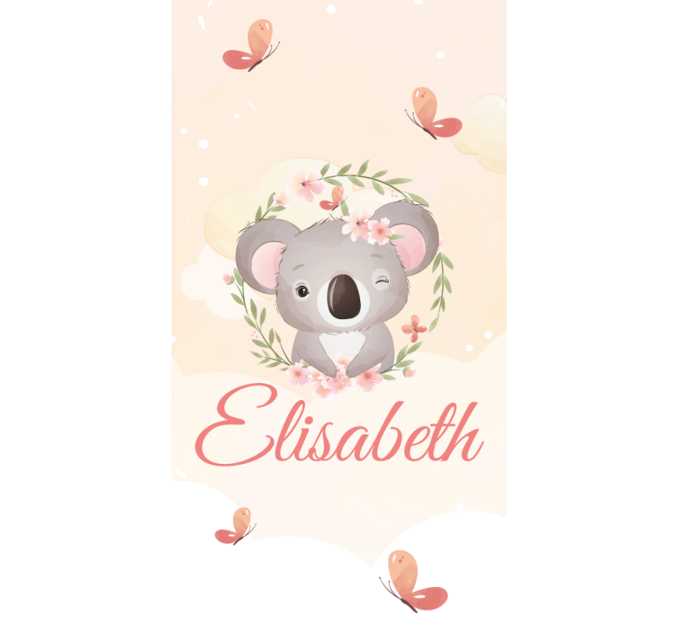 Blind kids personalized baby koala plush - TenStickers